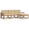 vidaXL Ensemble de canap&eacute;s d'ext&eacute;rieur 4 pc Naturel et Beige
