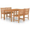 vidaXL Ensemble de salle &agrave; manger de jardin 5 pi&egrave;ces 150 x 90 cm en bois de teck massif
