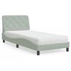 vidaXL Lit avec matelas gris clair 80x200 cm velours