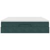 VidaXL Cadre de lit ottoman avec matelas vert fonc&eacute; 160x200 cm velours