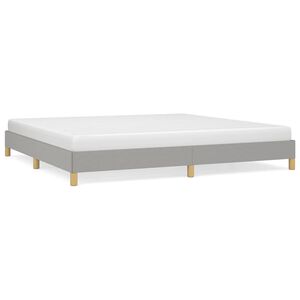 vidaXL Cadre de lit sans matelas gris clair 200x200 cm tissu