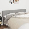 vidaXL T&ecirc;te de lit avec oreilles Gris clair 203x16x78/88 cm Tissu
