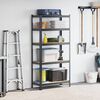 vidaXL &Eacute;tag&egrave;re de rangement 5 niveaux Anthracite Acier bois ing&eacute;nierie
