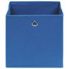 vidaXL Bo&icirc;tes de rangement 10 pcs Tissu intiss&eacute; 28x28x28 cm Bleu