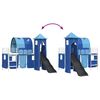 vidaXL Lit mezzanine pour enfants Blanc et Bleu 100 x 190 cm M&eacute;tал