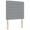 vidaXL Lit &agrave; ressort LED Gris clair 120 x 190 cm tissu