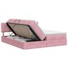 vidaXL Lit de Rangement avec t&ecirc;te de lit 2 pc Rose