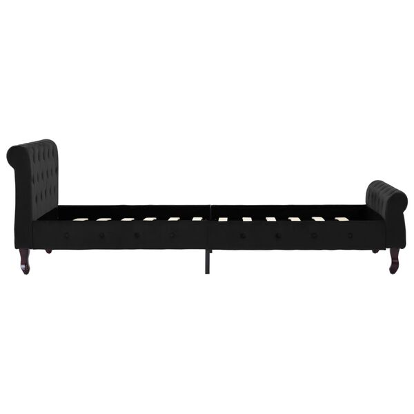 vidaXL Cadre de lit sans matelas noir velours 100x200 cm