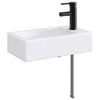 vidaXL Lavabo de salle de bains Noir Mat 45,5 x 25,5 x 13 cm m&eacute;tal