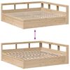 vidaXL Lit biblioth&egrave;que sans matelas 200x200 cm bois massif de pin