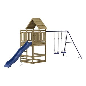 vidaXL Aire de jeux d'ext&eacute;rieur bois de pin impr&eacute;gn&eacute;