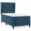 vidaXL Sommier &agrave; lattes de lit avec matelas Bleu fonc&eacute; 90x200 cm