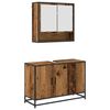 vidaXL Ensemble de mobilier de salle de bain 2 pcs Bois Ancien