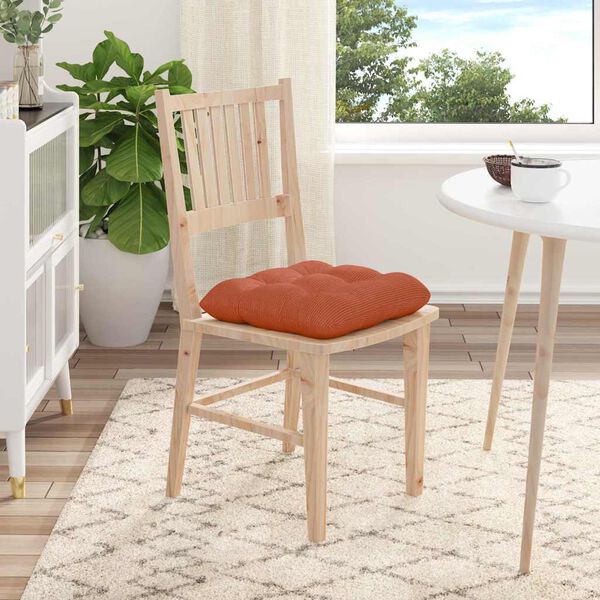 vidaXL Coussins de si&egrave;ge 4 pcs Rouge orange 40 x 40 cm