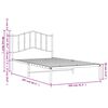 vidaXL Cadre de lit m&eacute;tal sans matelas et t&ecirc;te de lit blanc 100x200 cm