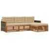 vidaXL Ensemble de canap&eacute;s d'ext&eacute;rieur 4 pc Naturel et Beige