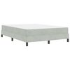 vidaXL Lit &agrave; ressorts avec matelas Gris clair 160 x 220 cm tissu