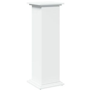 vidaXL Pi&eacute;destal avec rangement blanc 31x30x90 cm bois d'ing&eacute;nierie