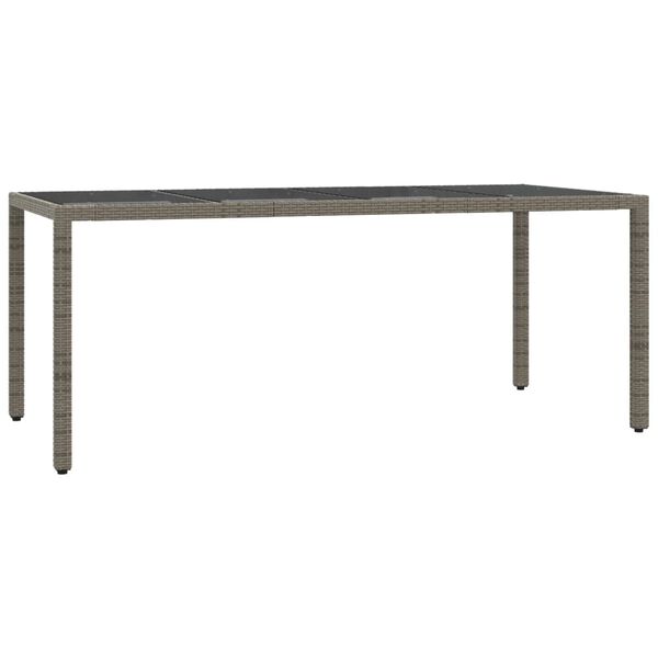 vidaXL Ensemble &agrave; manger de jardin et coussins 7 pcs gris rotin