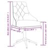 vidaXL Chaises &agrave; manger pivotantes lot de 4 Marron Velours