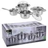 Excellent Houseware Ensemble de casseroles 8 pcs Acier inoxydable