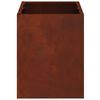 vidaXL Cache-pot de jardin Acier patin&eacute; 32 x 32 x 40 cm Acier patin&eacute;