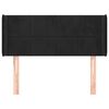 vidaXL T&ecirc;te de lit avec oreilles Noir 83x16x78/88 cm Velours