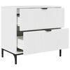 vidaXL Table de chevet avec tiroir Blanc brillant 63,5 x 36 x 61 cm