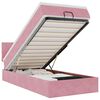 vidaXL Cadre de lit ottoman avec matelas rose 90x200 cm velours