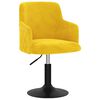 vidaXL Chaises &agrave; manger pivotantes lot de 2 jaune moutarde velours