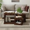 vidaXL Tables basses 3 pcs ch&ecirc;ne fum&eacute; bois d'ing&eacute;nierie