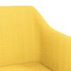 vidaXL Chaises pivotantes &agrave; manger lot de 2 jaune tissu