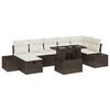 vidaXL Ensemble de canap&eacute; de jardin 8 pcs Marron Poly rotin