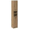 vidaXL Armoire de bain ch&ecirc;ne artisanal 32x34x188,5cm bois d'ing&eacute;nierie