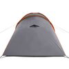 vidaXL Tente familiale &agrave; d&ocirc;me 6 personnes gris et orange imperm&eacute;able