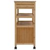 vidaXL Chariot de Cuisine avec Roues Naturel 59,5 x 36 x 82 cm Bambou