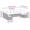 vidaXL Ensemble de canap&eacute; de jardin 9 pcs Beige et blanc polyrotin