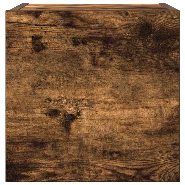 vidaXL Meuble TV mural Chêne fumé 30,5x30x30 cm