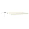 vidaXL Auvent r&eacute;tractable &eacute;lectrique Cr&egrave;me et Blanc 4,5 &times; 3,5 m