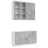 vidaXL Unit&eacute; de cuisine LYON 4 pcs Gris b&eacute;ton Bois d'ing&eacute;nierie