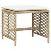 vidaXL Ensemble &agrave; manger de jardin et coussins 9 pcs beige Poly rotin