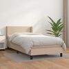 vidaXL Sommier &agrave; lattes de lit avec matelas Cappuccino 80x200 cm