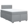 vidaXL Sommier &agrave; lattes de lit et matelas gris clair 120x190 cm tissu