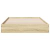 vidaXL Cadre de lit sans matelas ch&ecirc;ne sonoma 75x190 cm