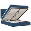 VidaXL Cadre de lit ottoman avec matelas bleu 140x190 cm tissu