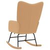 vidaXL Chaise &agrave; bascule Beige Tissu Sherpa