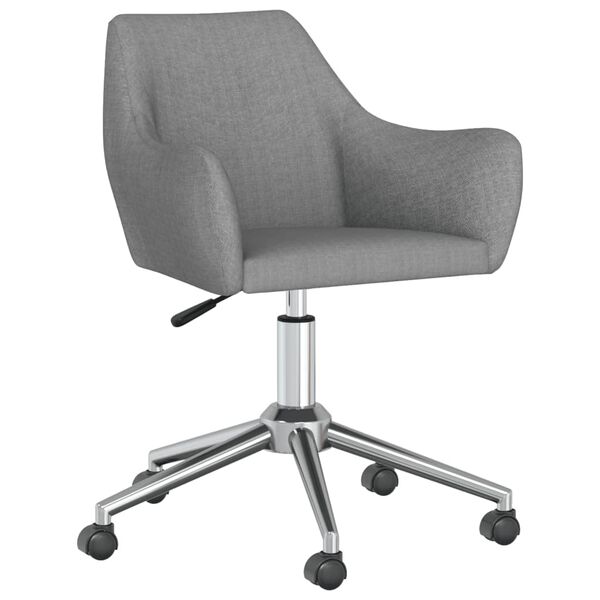 vidaXL Chaises pivotantes &agrave; manger lot de 6 Gris clair Tissu