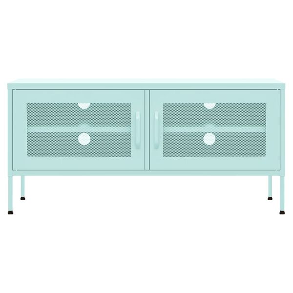 vidaXL Meuble TV Vert menthe 105x35x50 cm Acier