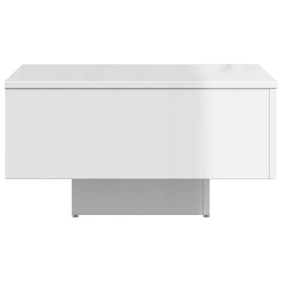 vidaXL Table basse Blanc brillant 60x60x31,5 cm Aggloméré