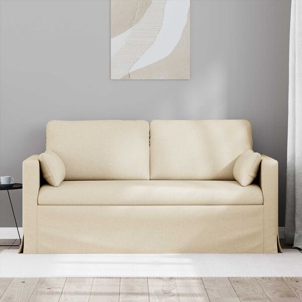 vidaXL Canap&eacute; Cr&egrave;me Dimensions globales: 158 x 78 x 80 cm (l x P x H)